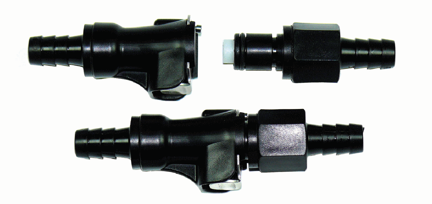 HYspeed Fuel Gas Line Quick Connect Disconnect 1/4" Motorcycle Dual Shut Off 