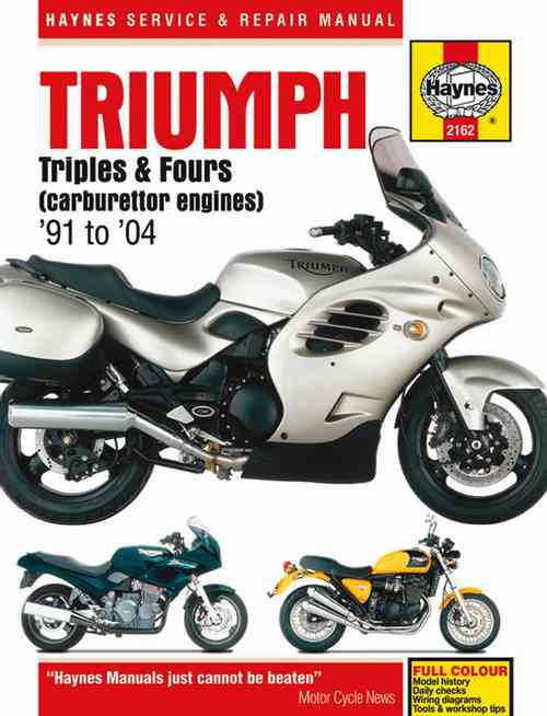 Trophy HM2162 Haynes Manual Triumph Daytona Tiger Speed Triple Trident 